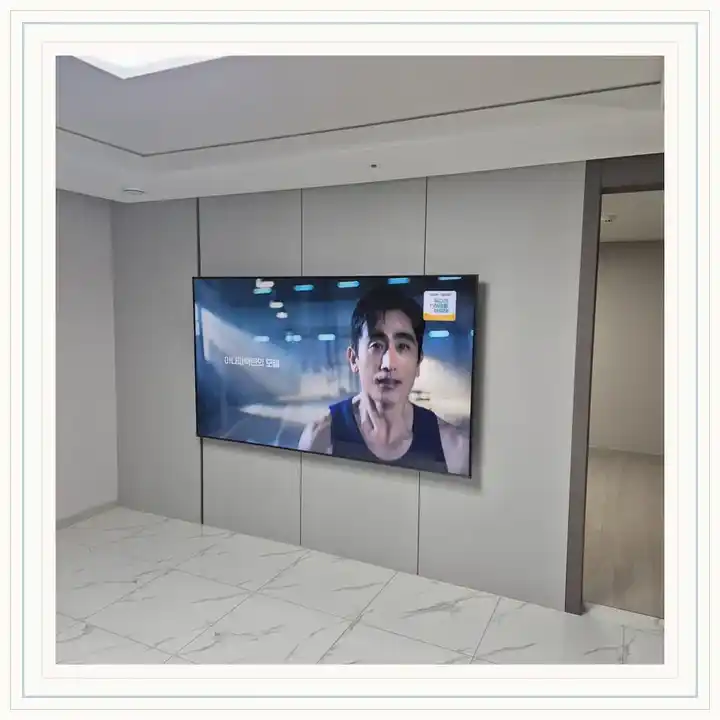 벽걸이TV 거치대 참고 사진 · 디마크당산 설치 조건