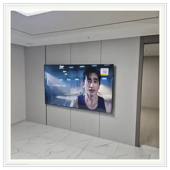 벽걸이TV 거치대 참고 사진 · 브라보주상아파트 설치 조건