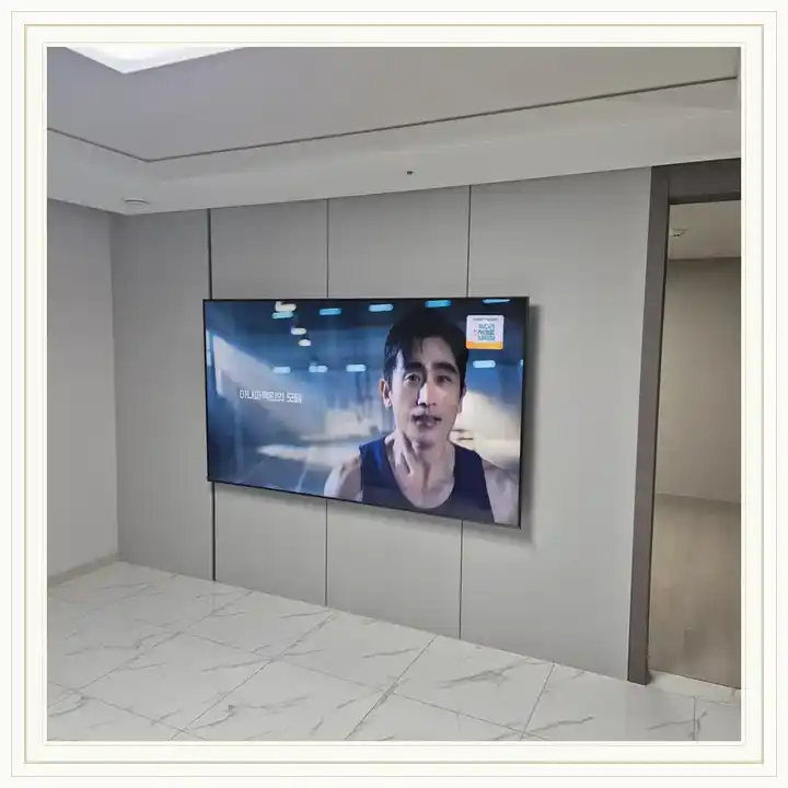 벽걸이TV 거치대 참고 사진 · 마포프레스티지자이 설치 조건