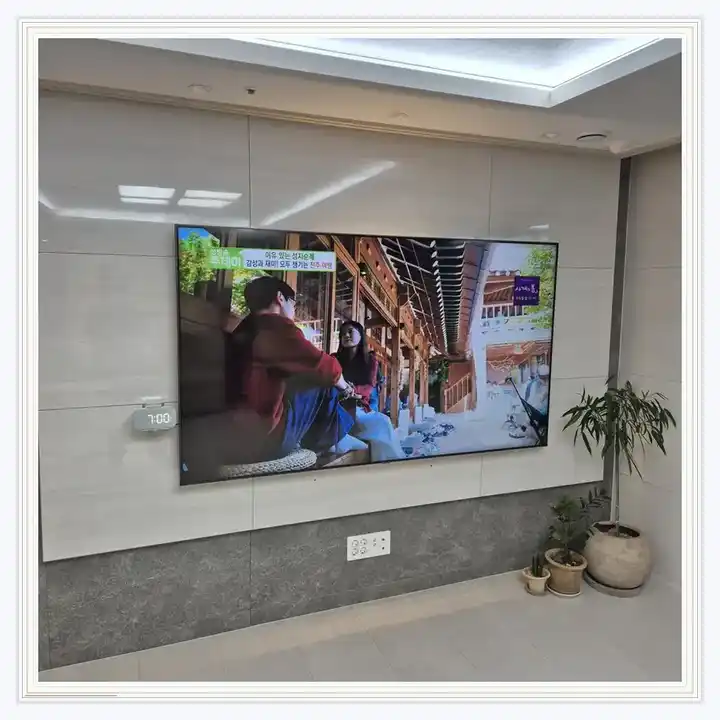 벽걸이TV 거치대 참고 사진 · 지웰홈스왕십리 설치 조건